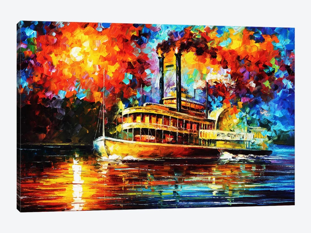 Steamboat by Leonid Afremov 1-piece Art Print