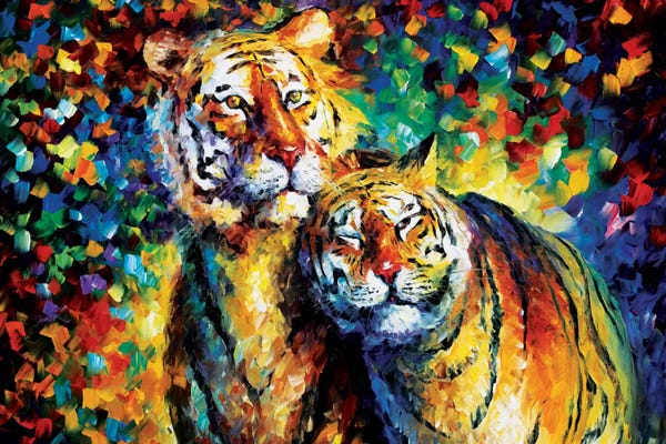 Tigers: Sweetness by Leonid Afremov