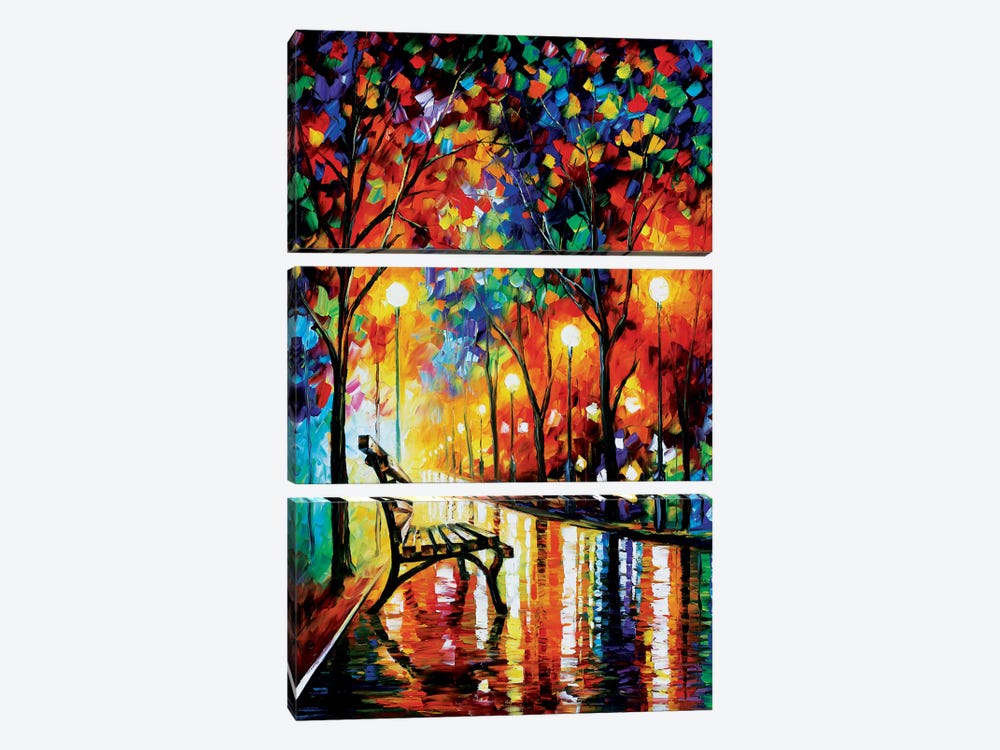 The Loneliness Of Autumn by Leonid Afremov 3-piece Canvas Wall Art