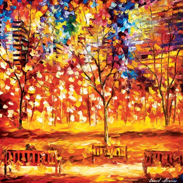 Trails, Paths & Roads: View From The Park by Leonid Afremov