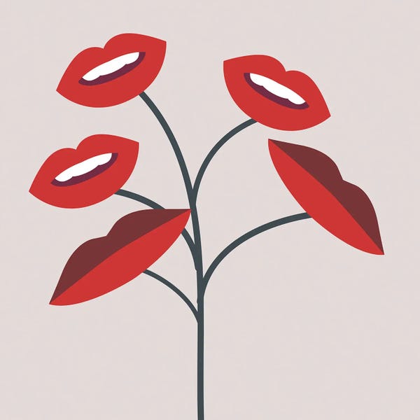 The Cut Outs Collection: Lips Plant by Little Dean