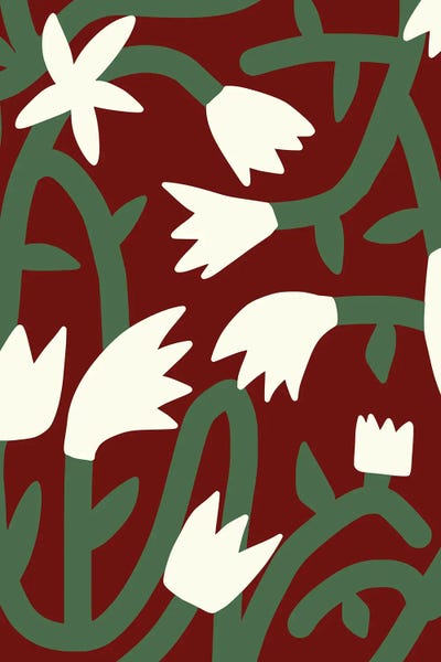 The Cut Outs Collection: Maroon Bloom Vine by Little Dean