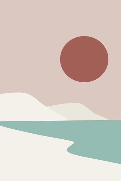Minimal Beach by Little Dean art print