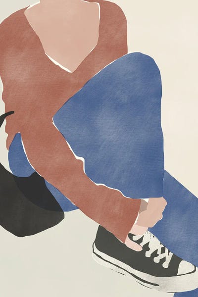 Maroon Low Cut by Little Dean art print