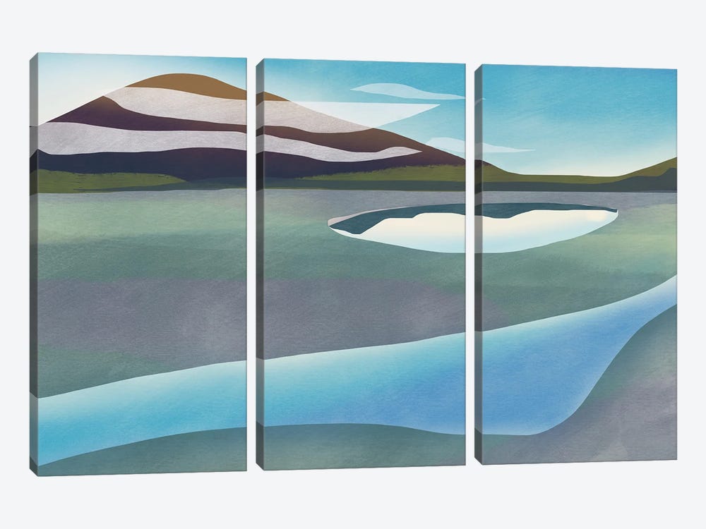 Mirror Lake by Little Dean 3-piece Canvas Print
