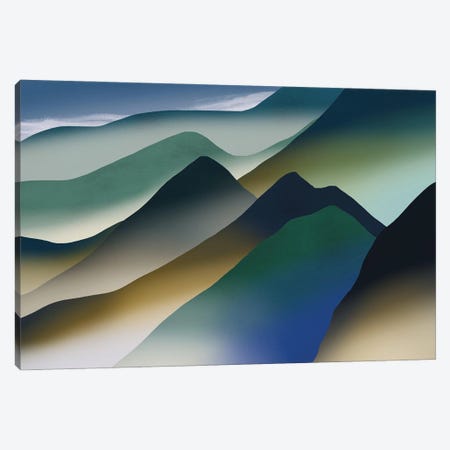 Mountain Range Canvas Print #LED117} by Little Dean Canvas Art