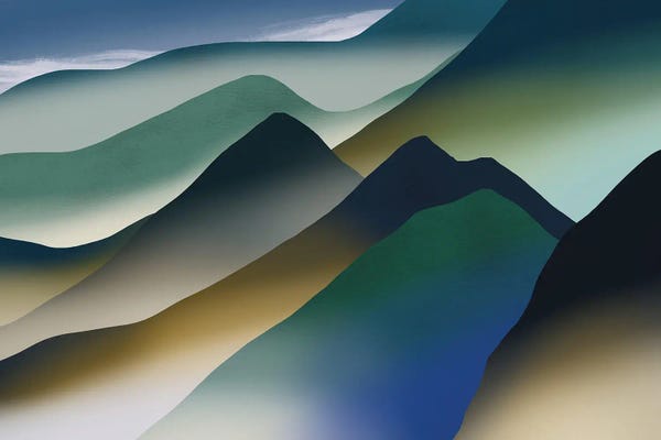 Asian Artists: Mountain Range by Little Dean