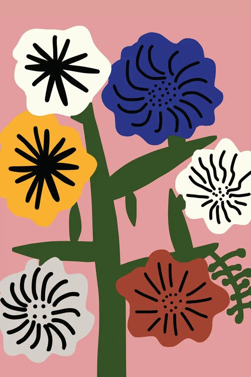 Multicolor Bloom Art Print by Little Dean | iCanvas
