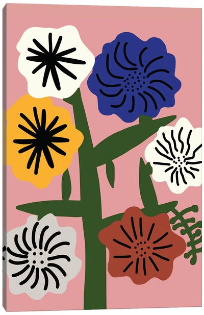 Multicolor Bloom Canvas Art Print - Little Dean