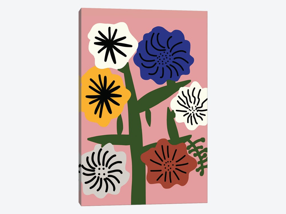 Multicolor Bloom by Little Dean 1-piece Canvas Art Print