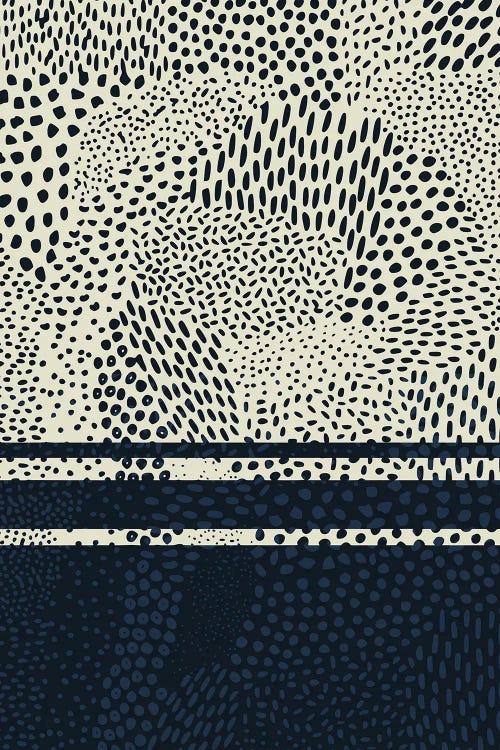 Navy Blue Pattern by Little Dean wall art