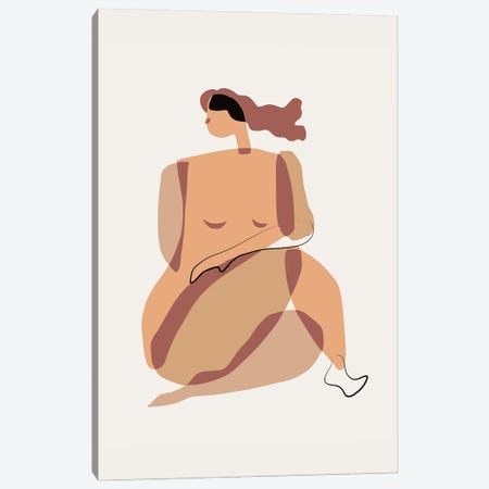 Nude In Breeze Canvas Print #LED129} by Little Dean Canvas Artwork