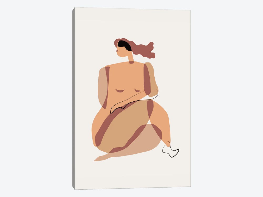 Nude In Breeze by Little Dean 1-piece Canvas Wall Art