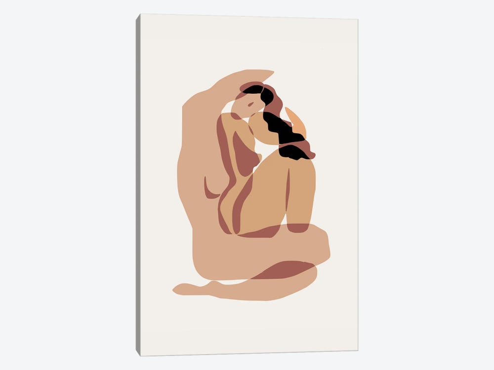 Nude Playing With Hair by Little Dean 1-piece Art Print