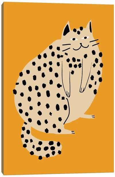 Orange Plump Cat Canvas Art Print - Little Dean