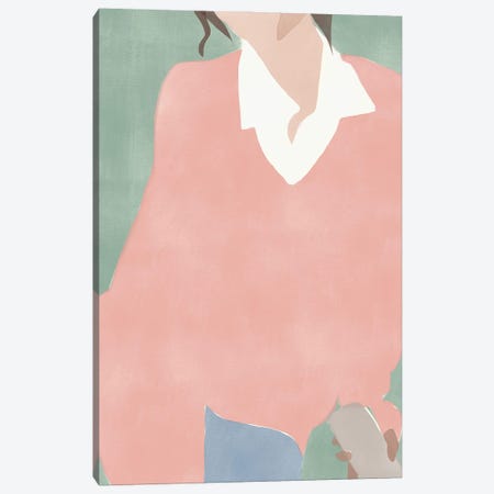 Pink Minimalist Fashion Canvas Print #LED139} by Little Dean Canvas Print