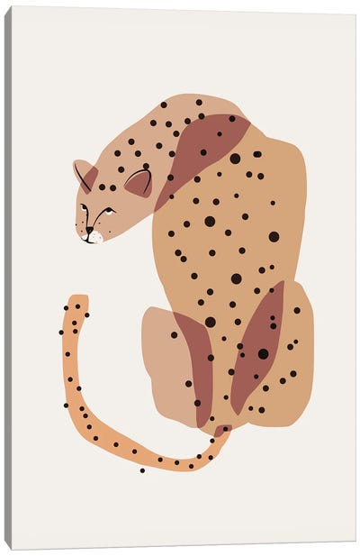 Abstract Shapes Leopard Canvas Art Print - Little Dean