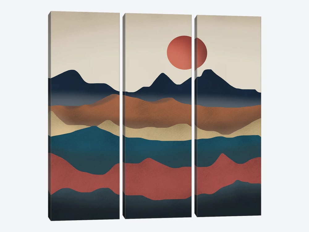 Planet Red by Little Dean 3-piece Canvas Wall Art