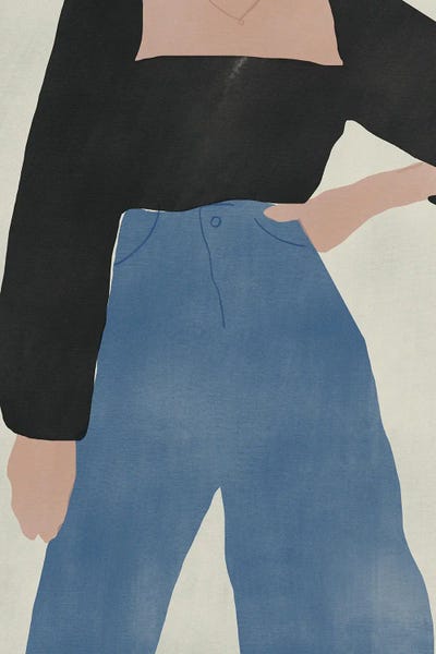 Pose With Black And Blue by Little Dean art print