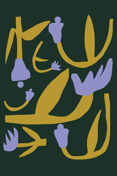 The Cut Outs Collection: Purple And Gold Flower Cut Out by Little Dean