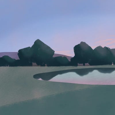 Purple Country by Little Dean art print