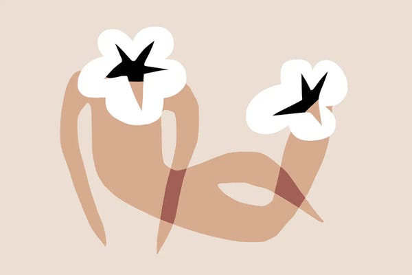 The Cut Outs Collection: Reclining Flower by Little Dean