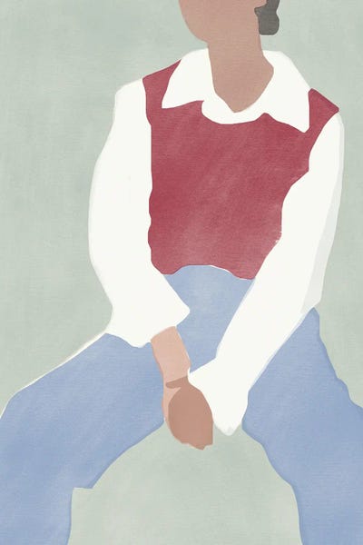 Red Knit by Little Dean art print