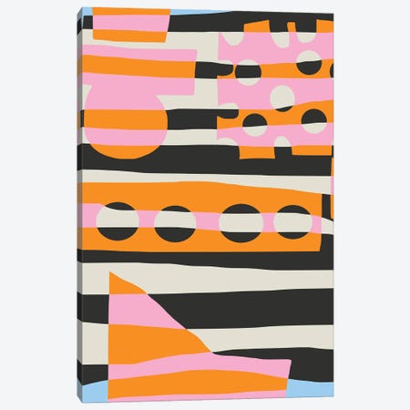 Abstract Stripe Minimal Collage VI Canvas Print #LED14} by Little Dean Canvas Artwork