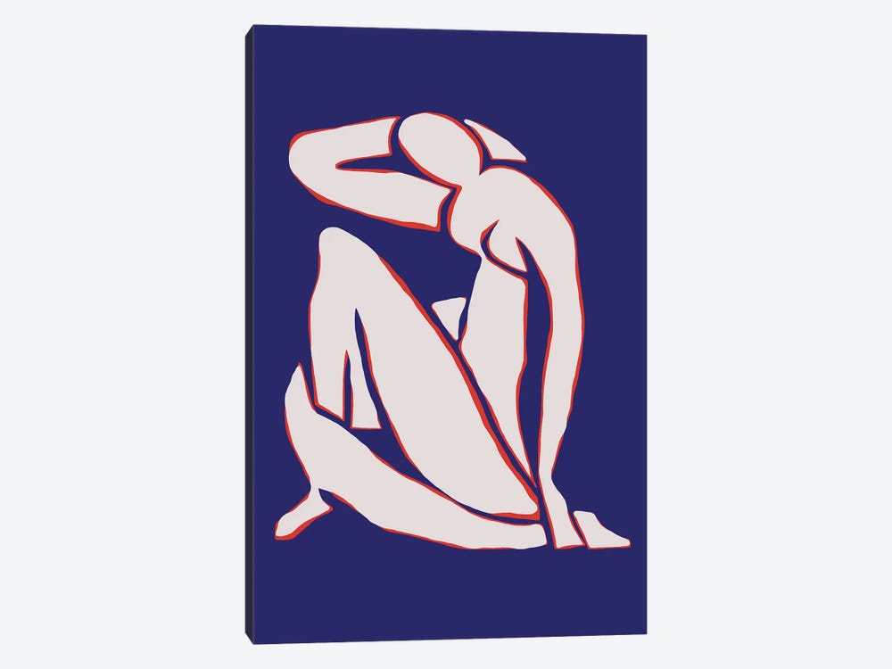 Reverse Blue Nude by Little Dean 1-piece Canvas Print