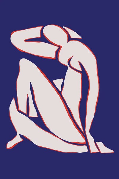 The Cut Outs Collection: Reverse Blue Nude by Little Dean