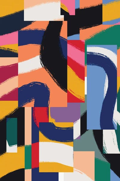 Ribbons Dancing Over Mirrors by Little Dean art print