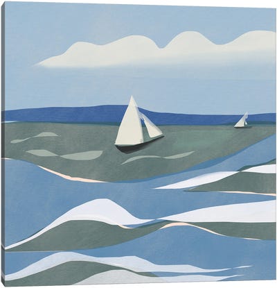 Rough Sea Canvas Art Print - Little Dean
