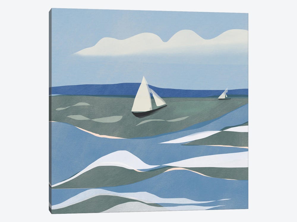 Rough Sea by Little Dean 1-piece Canvas Print