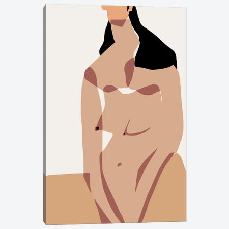 Sauna Nude Canvas Print #LED154} by Little Dean Canvas Art