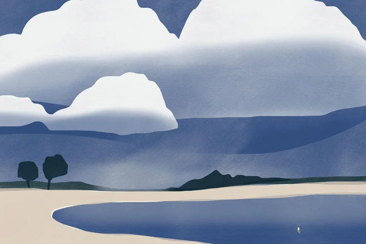 Seagull In The Rain by Little Dean wall art