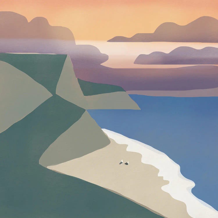 Seagull Private Beach by Little Dean wall art