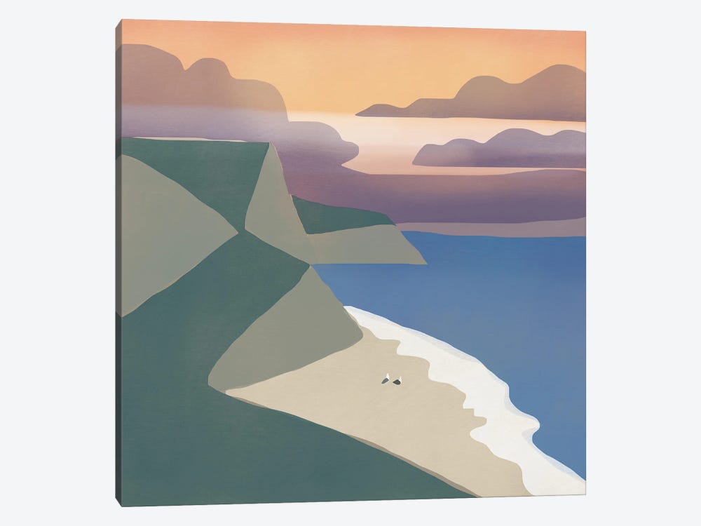 Seagull Private Beach by Little Dean 1-piece Canvas Print