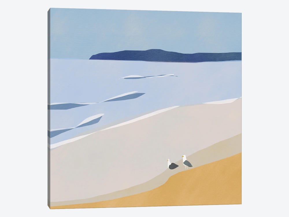 Seagulls At The Beach by Little Dean 1-piece Art Print