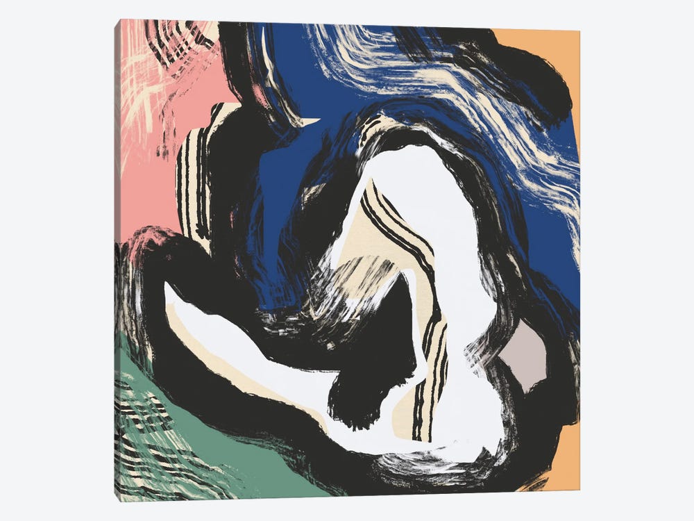Sitting Nude Bold Abstract by Little Dean 1-piece Canvas Art Print