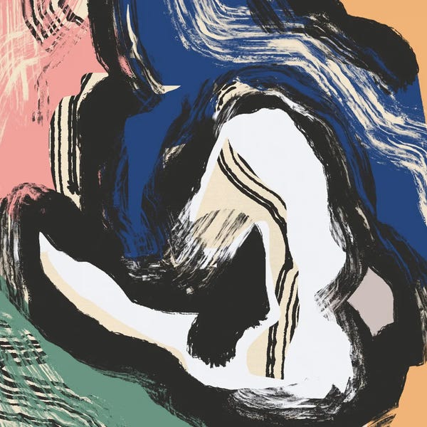 All Things Picasso: Sitting Nude Bold Abstract by Little Dean