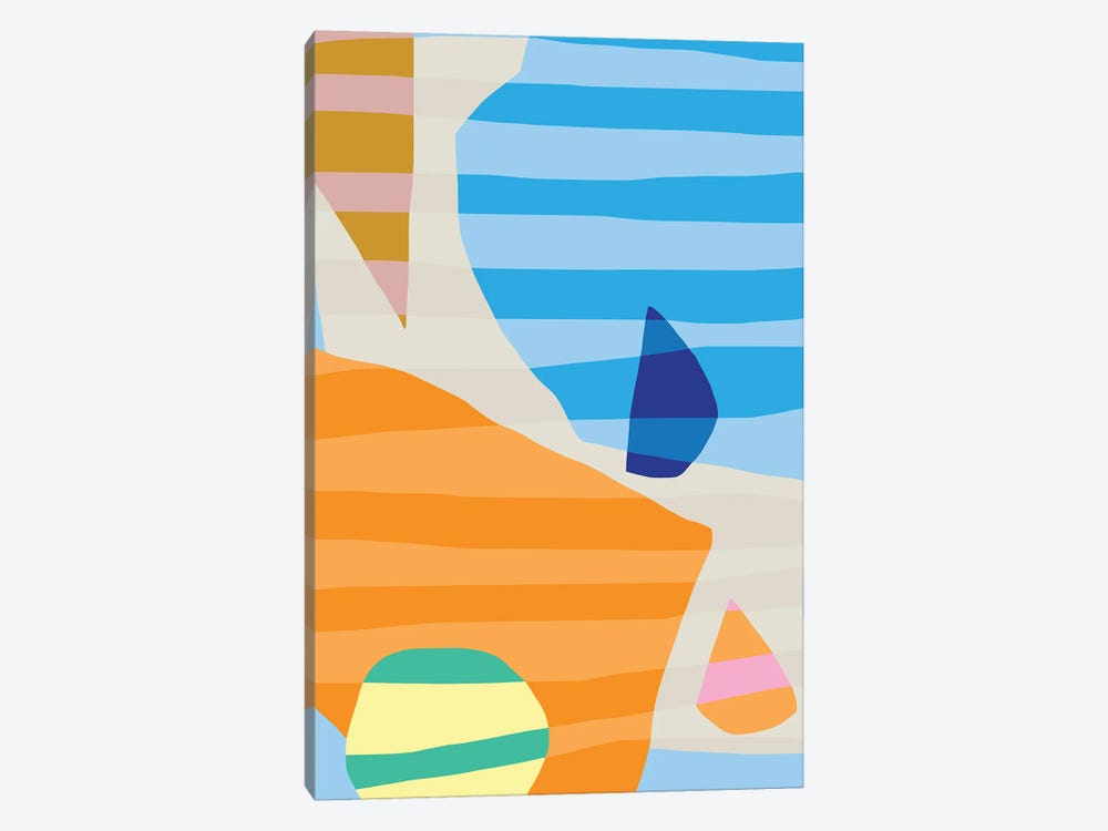 Abstract Stripe Minimal Collage X by Little Dean 1-piece Canvas Art