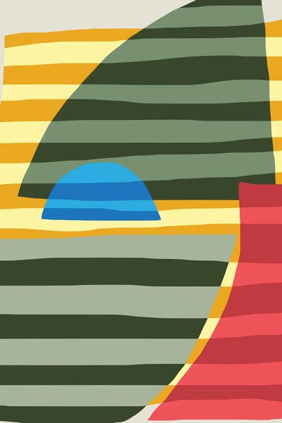 Abstract Stripe Minimal Collage XI by Little Dean art print