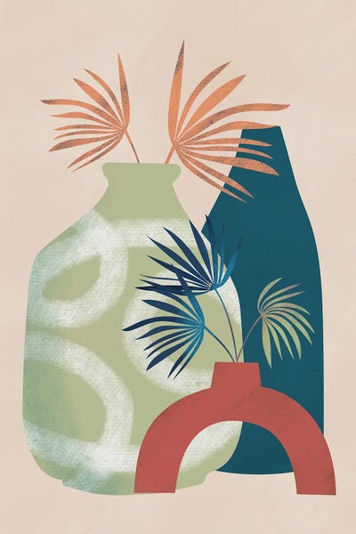 Still Life With Patterned Vase by Little Dean art print