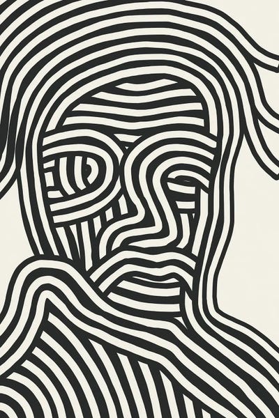 Asian Artists: Stripe Portrait by Little Dean