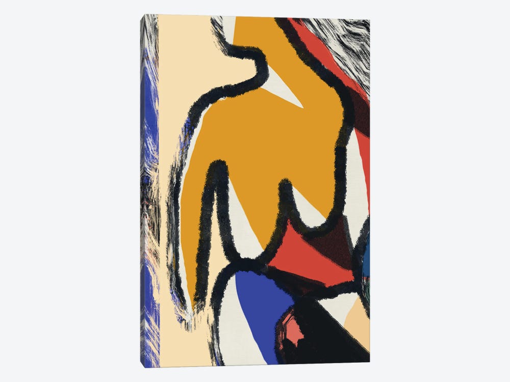 Summer Nude Bold Abstract by Little Dean 1-piece Canvas Artwork