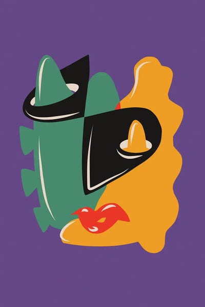 Surreal Lady Portrait by Little Dean art print