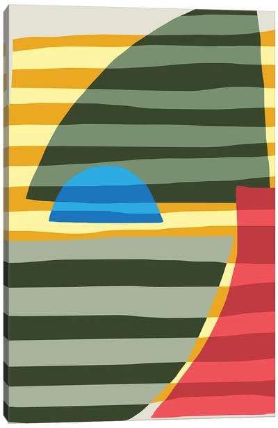 Abstract Stripe Minimal Collage XI Canvas Art Print - Little Dean