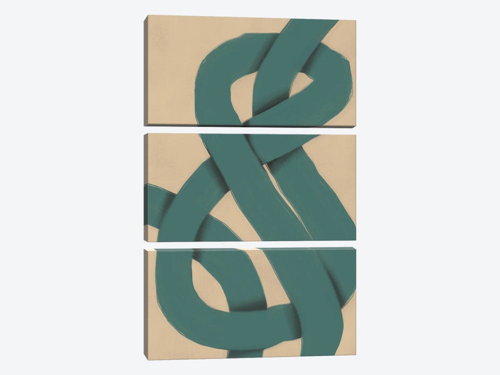 The Green Knot by Little Dean 3-piece Canvas Artwork