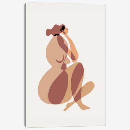 The Thinking Nude Canvas Print #LED182} by Little Dean Canvas Art