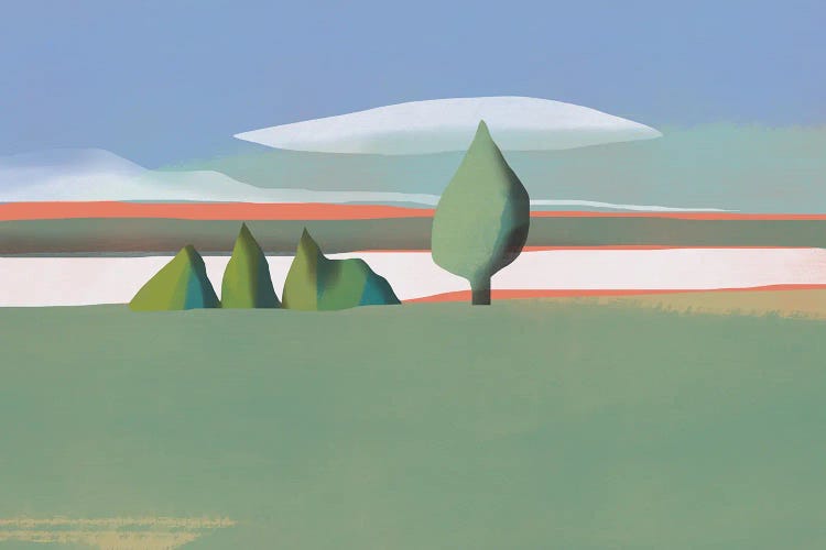 Tree And Shrubs by Little Dean wall art